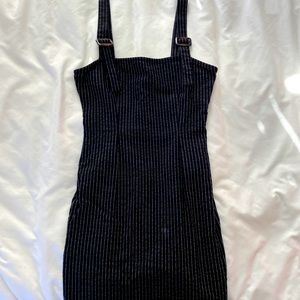 Forever 21 Black and White Striped Bodycon Mini Dress Size M